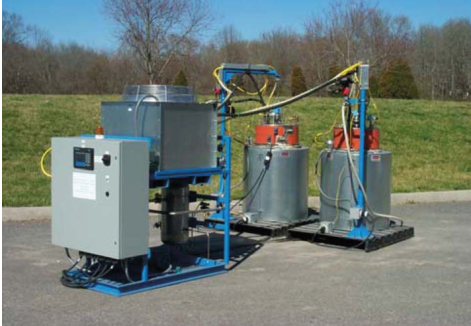 Figure 1 – Mobile evaporator installation in configuration with two barrels